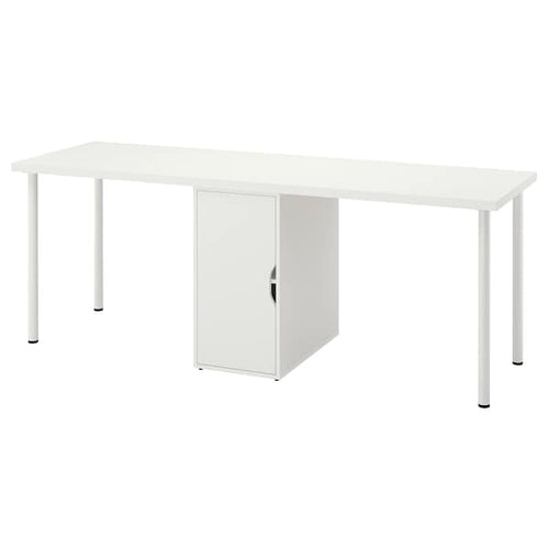 LAGKAPTEN / ALEX - Desk, white, 200x60 cm