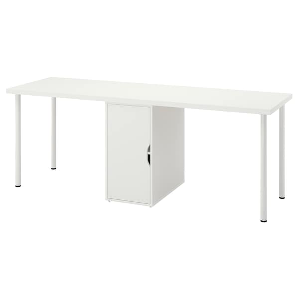 LAGKAPTEN / ALEX - Desk, white, 200x60 cm