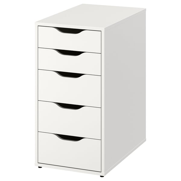 LAGKAPTEN / ALEX desk, white stained oak effect/white, 140x60 cm