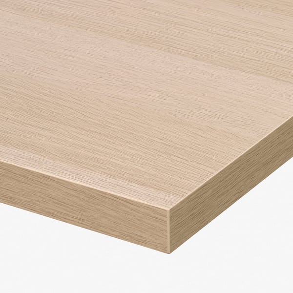 LAGKAPTEN / ALEX desk, white stained oak effect, 140x60 cm