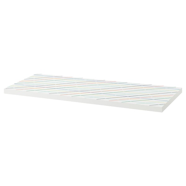 LAGKAPTEN / ALEX - LAGKAPTEN / ALEX Desk, grid multicolour/white, 120x60 cm