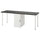LAGKAPTEN / ALEX - Desk, brown-black/white,200x60 cm