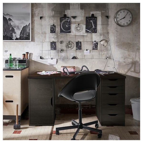 Ikea LAGKAPTEN / ALEX - Desk, brown/black, , 140x60 cm