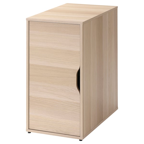 LAGKAPTEN / ALEX desk, white stained/oak effect white, 200x60 cm