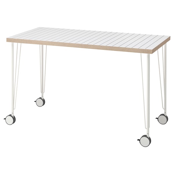LAGKAPTEN / KRILLE - LAGKAPTEN / KRILLE Desk, white anthracite/white, 120x60 cm