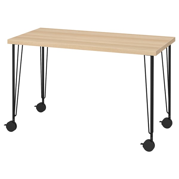 LAGKAPTEN / KRILLE - LAGKAPTEN / KRILLE Desk, white anthracite/white, 120x60 cm