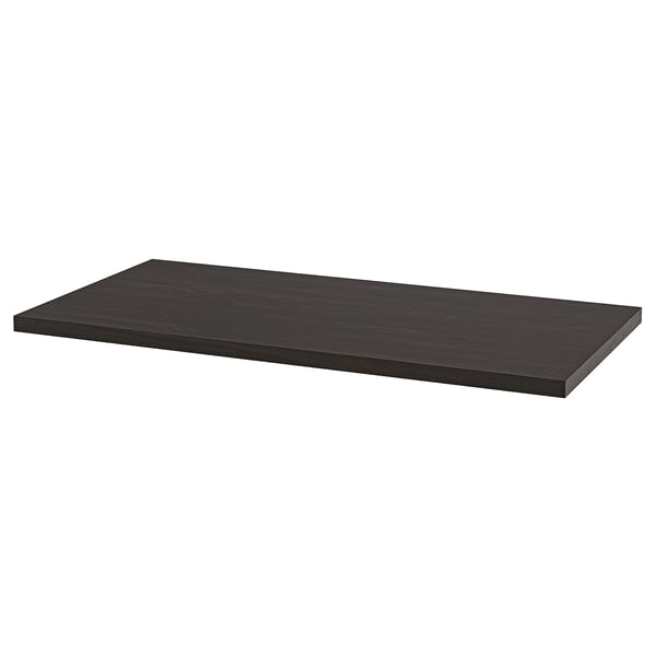 LAGKAPTEN / KRILLE desk, black-brown/white, 120x60 cm