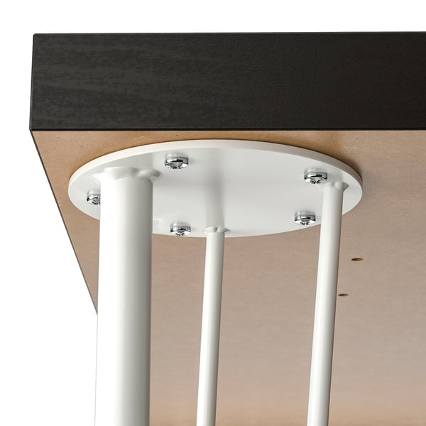 LAGKAPTEN / KRILLE desk, black-brown/white, 120x60 cm