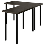 LAGKAPTEN / LINNMON L-shaped desk, black-brown/black, 120x160 cm