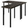 LAGKAPTEN / LINNMON L-shaped desk, black-brown/black, 120x160 cm