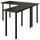 LAGKAPTEN / LINNMON L-shaped desk, black-brown/black, 140x160 cm