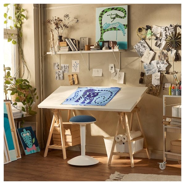 Ikea LAGKAPTEN / MITTBACK - Desk, white/birch, 140x60 cm