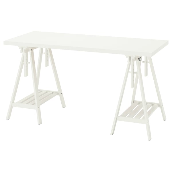 LAGKAPTEN / MITTBACK desk, white, 140x60 cm