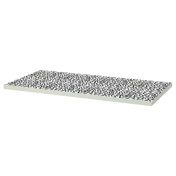 LAGKAPTEN table top, organic shapes white/black