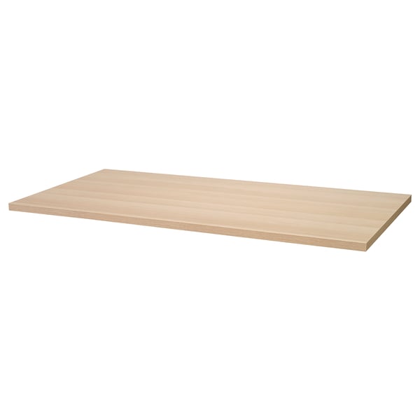 LAGKAPTEN table top, white stained oak effect, 160x80 cm