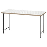 LAGKAPTEN / SPÄND desk, white anthracite/black, 140x60 cm