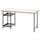 LAGKAPTEN / SPÄND - Desk, white anthracite/black,140x60 cm