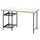 LAGKAPTEN / SPÄND - Desk, white anthracite/black,120x60 cm