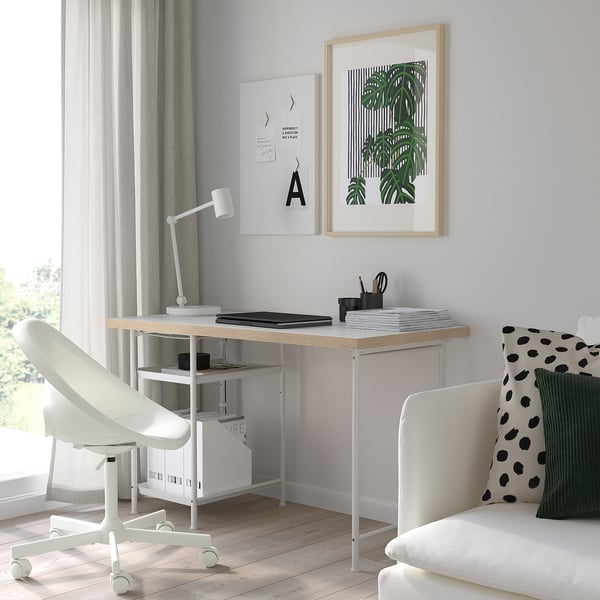 LAGKAPTEN / SPÄND - LAGKAPTEN / SPÄND Desk, white/anthracite, 120x60 cm