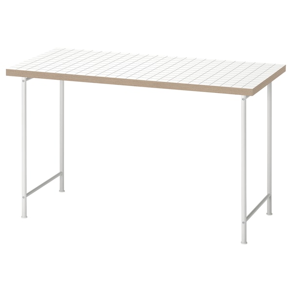 LAGKAPTEN / SPÄND - Desk, white/anthracite, 120x60 cm