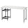 LAGKAPTEN / SPÄND - Desk, white/black,140x60 cm