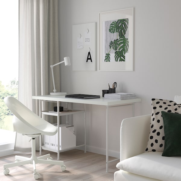 LAGKAPTEN / SPÄND - Desk, white, 120x60 cm