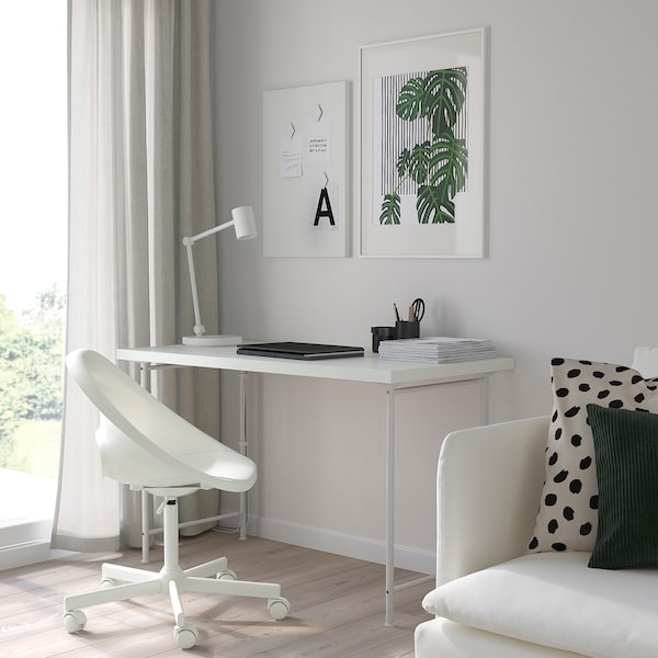 LAGKAPTEN / SPÄND - Desk, white, 120x60 cm