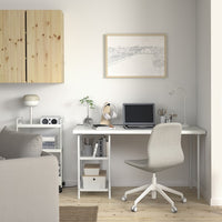 LAGKAPTEN / SPÄND - Desk, white, 140x60 cm