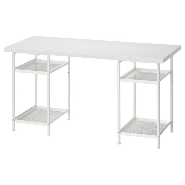 LAGKAPTEN / SPÄND - Desk, white,140x60 cm
