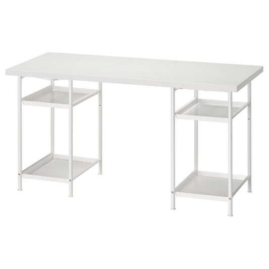 LAGKAPTEN / SPÄND - Desk, white, 140x60 cm