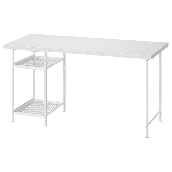 LAGKAPTEN / SPÄND - Desk, white,140x60 cm