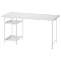 LAGKAPTEN / SPÄND - Desk, white, 140x60 cm