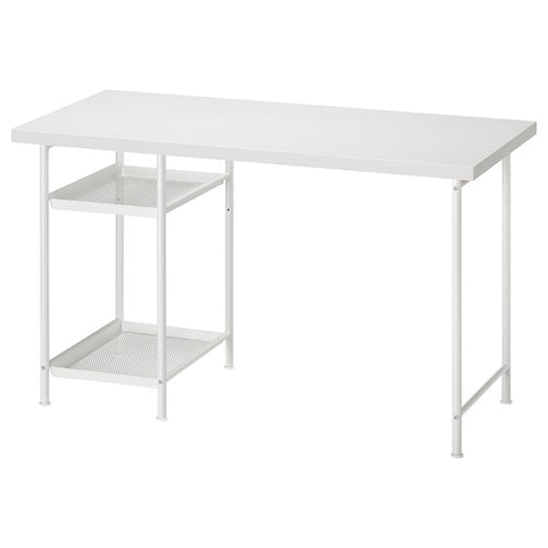 LAGKAPTEN / SPÄND - Desk, white, 120x60 cm