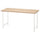 LAGKAPTEN / SPÄND - LAGKAPTEN / SPÄND Desk, white stained oak effect/white, 140x60 cm