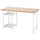 LAGKAPTEN / SPÄND - Desk, white stained oak effect/white, 120x60 cm