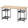 LAGKAPTEN / SPÄND - Desk, oak effect with black/white stain,140x60 cm