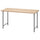 LAGKAPTEN / SPÄND - Desk, oak effect with black/white stain,140x60 cm
