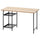 LAGKAPTEN / SPÄND - Desk, oak effect with black/white stain,120x60 cm