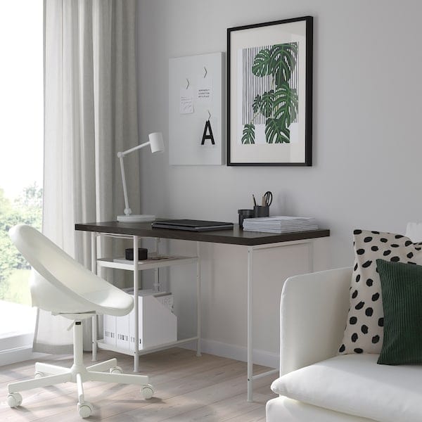 Ikea LAGKAPTEN / SPÄND - Desk, brown-black/white,120x60 cm