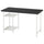 LAGKAPTEN / SPÄND - Desk, brown-black/white,120x60 cm