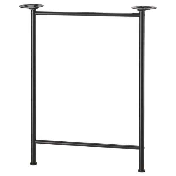 LAGKAPTEN / SPÄND - Desk, brown-black/black,120x60 cm