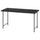 LAGKAPTEN / SPÄND - Desk, brown-black/black,140x60 cm