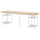 LAGKAPTEN / SPÄND - LAGKAPTEN / SPÄND Desk, white stained oak/white, 200x60 cm