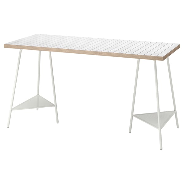 LAGKAPTEN / TILLSLAG desk, white anthracite/white
