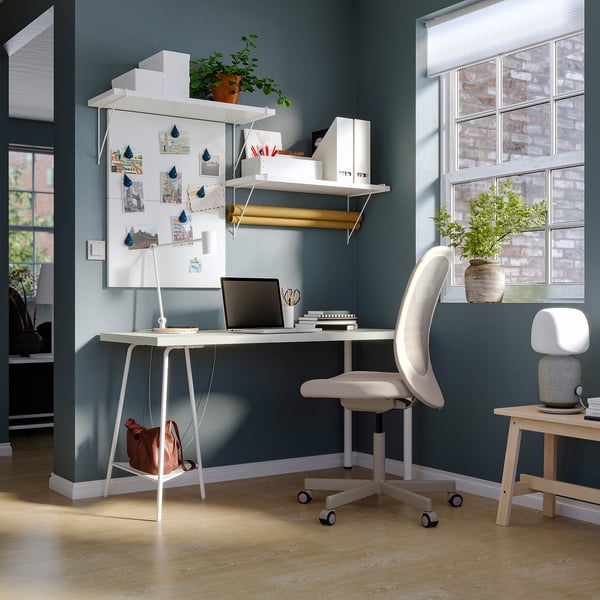 LAGKAPTEN / TILLSLAG - LAGKAPTEN / TILLSLAG Desk, white, 140x60 cm