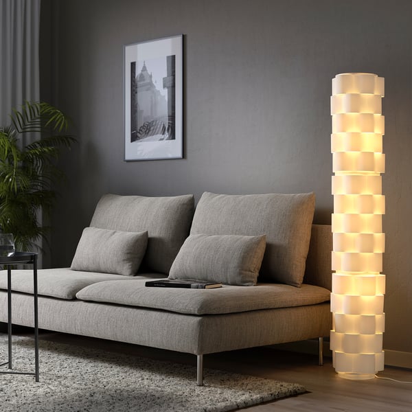 LÅGTRYCK Floor lamp - white 138 cm , 138 cm