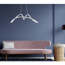 RUBY METAL CHANDELIER WHITE 80X27CMLED 45W NATURAL LIGHT