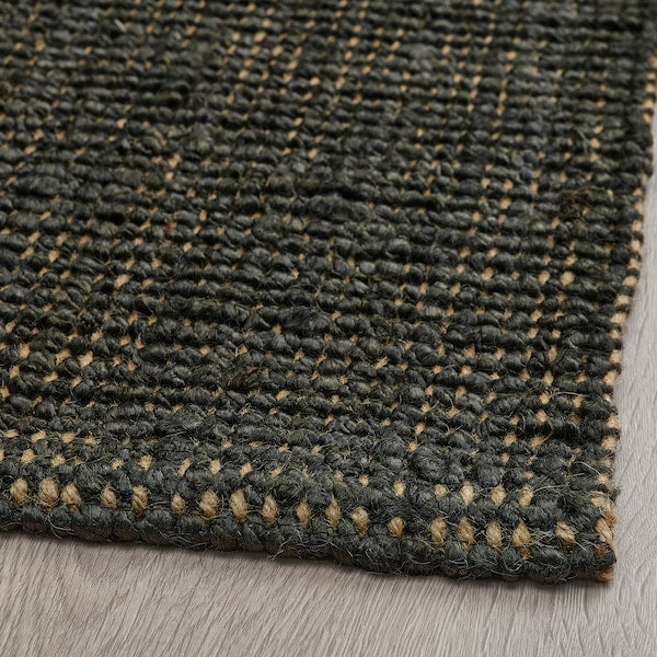 LANDBANA - Rug, flatwoven, dark green, 160x230 cm