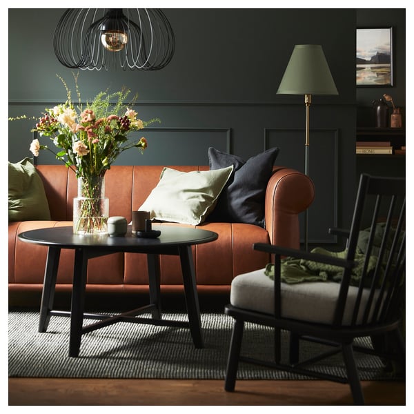 LANDBANA - LANDBANA Rug, flatwoven, dark green, 160x230 cm