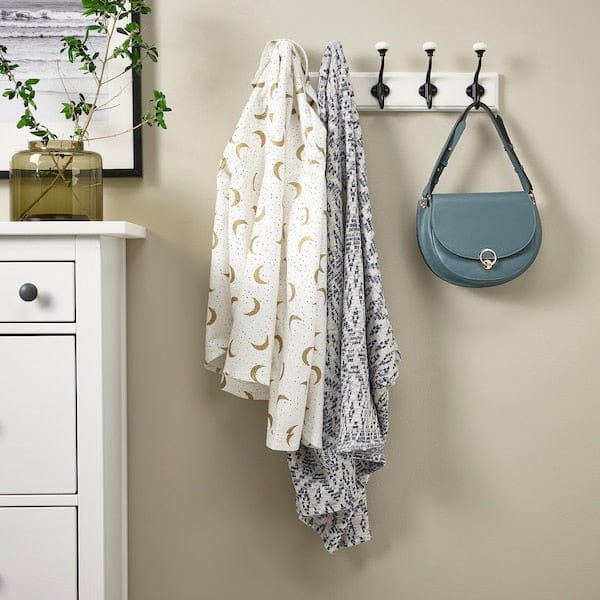 Ikea LANDKRABBA - Rack with 5 hooks, white, 50 cm